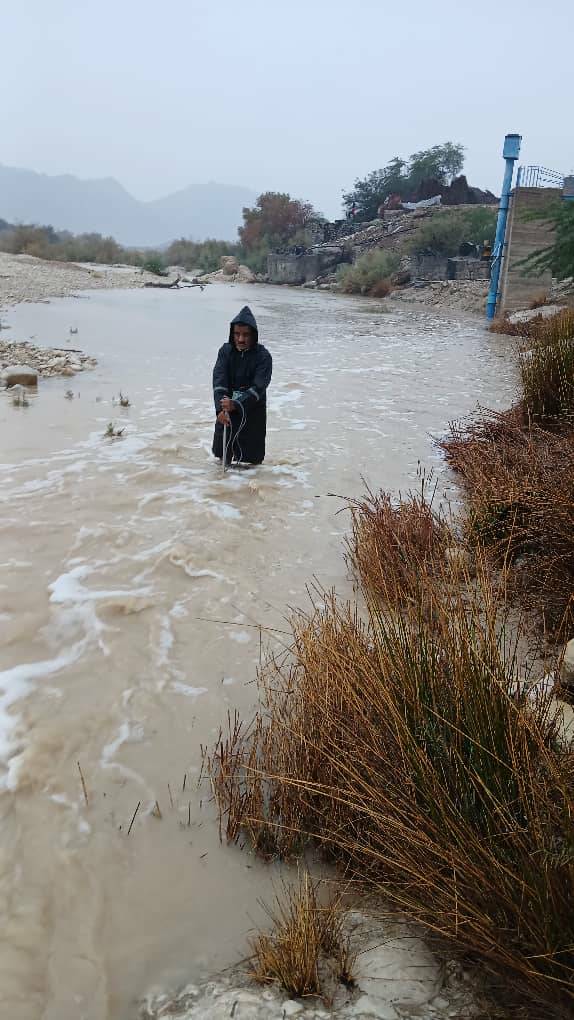 پایش شبانه‌روزی رودخانه‌های استان بوشهر در طول فعالیت سامانه بارشی + تصاویر